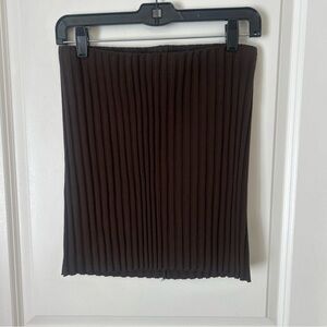 Cotton Citizen Dark Brown Capri Ribbed Mini Skirt